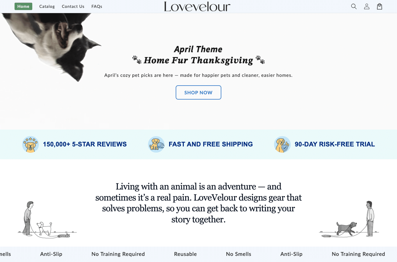 Bildschirmaufnahme von lovevelour.com
