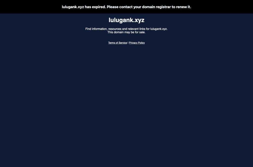 Bildschirmaufnahme von lulugank.xyz