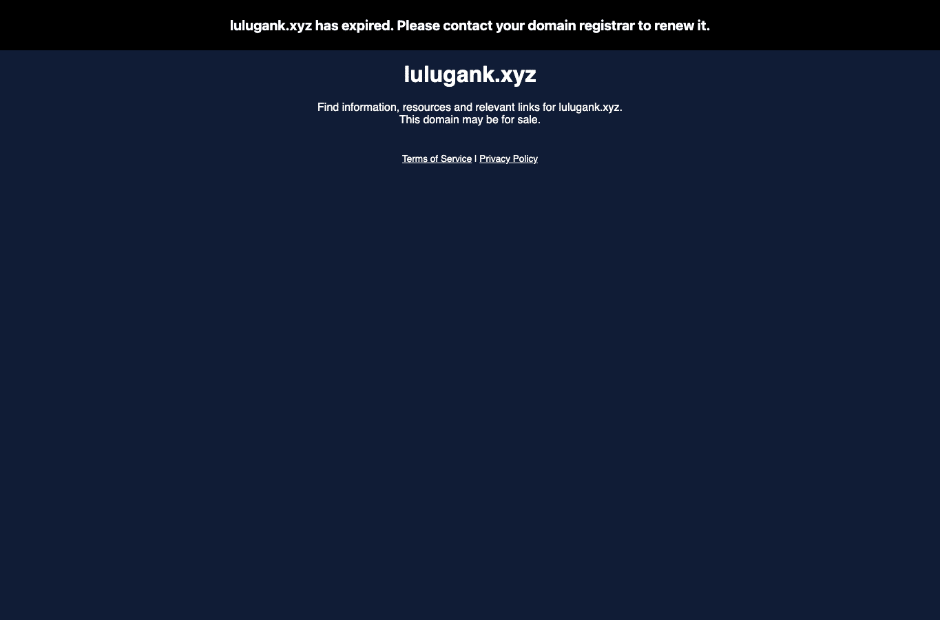 Bildschirmaufnahme von lulugank.xyz