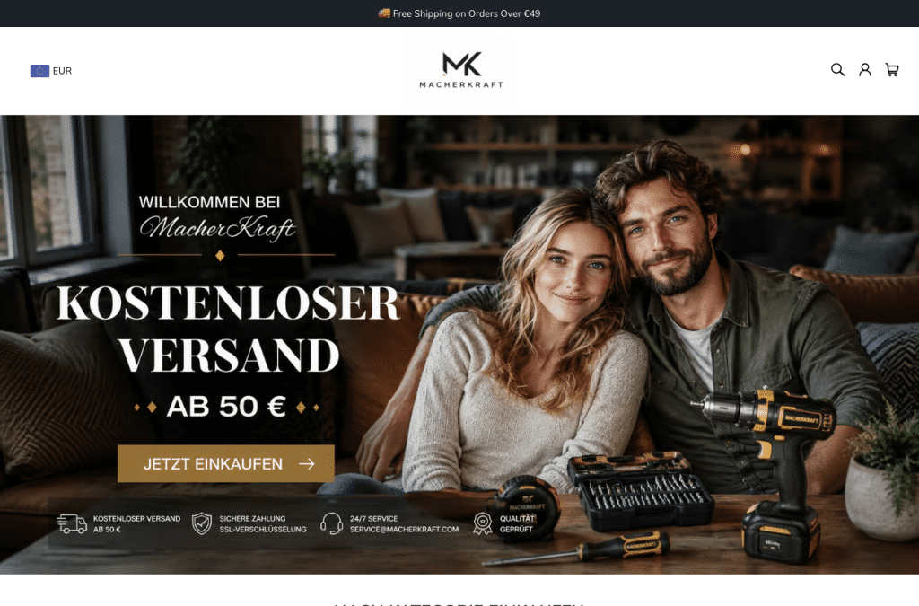 Bildschirmaufnahme von macherkraft.com