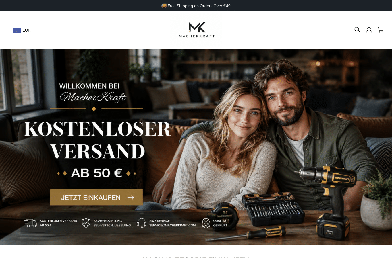 Bildschirmaufnahme von macherkraft.com