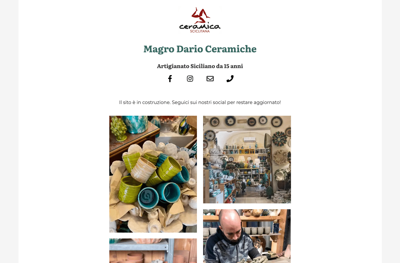 Bildschirmaufnahme von magrodarioceramiche.it