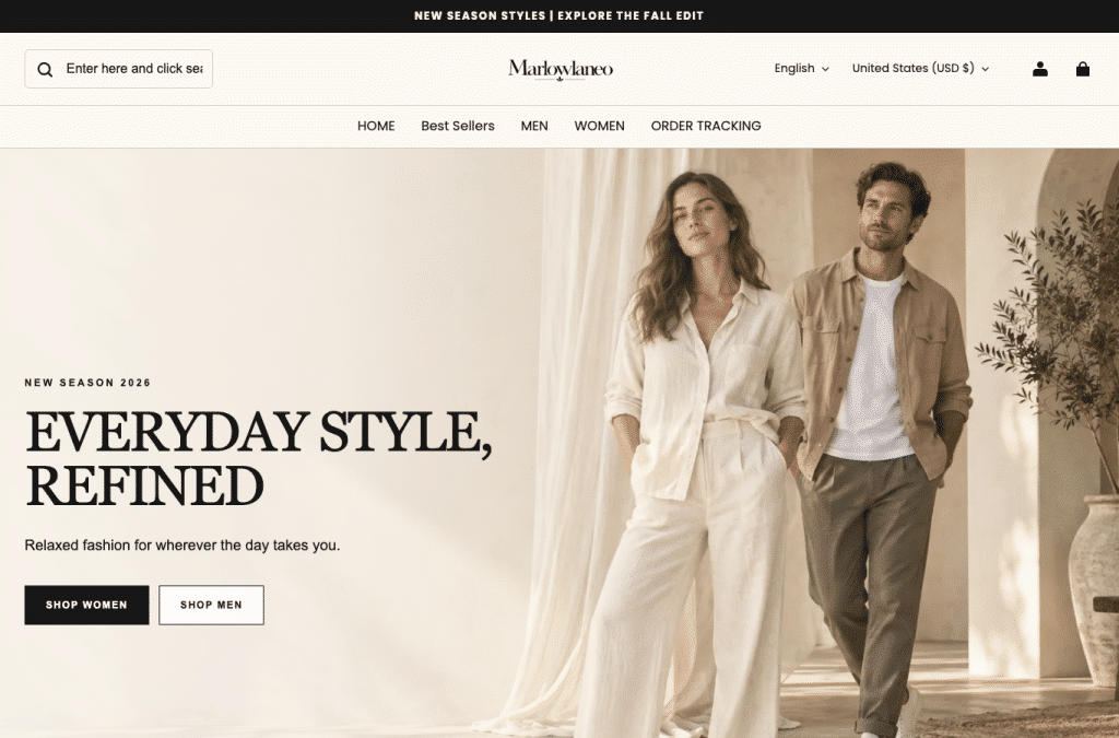 Bildschirmaufnahme von marlowlaneo.com