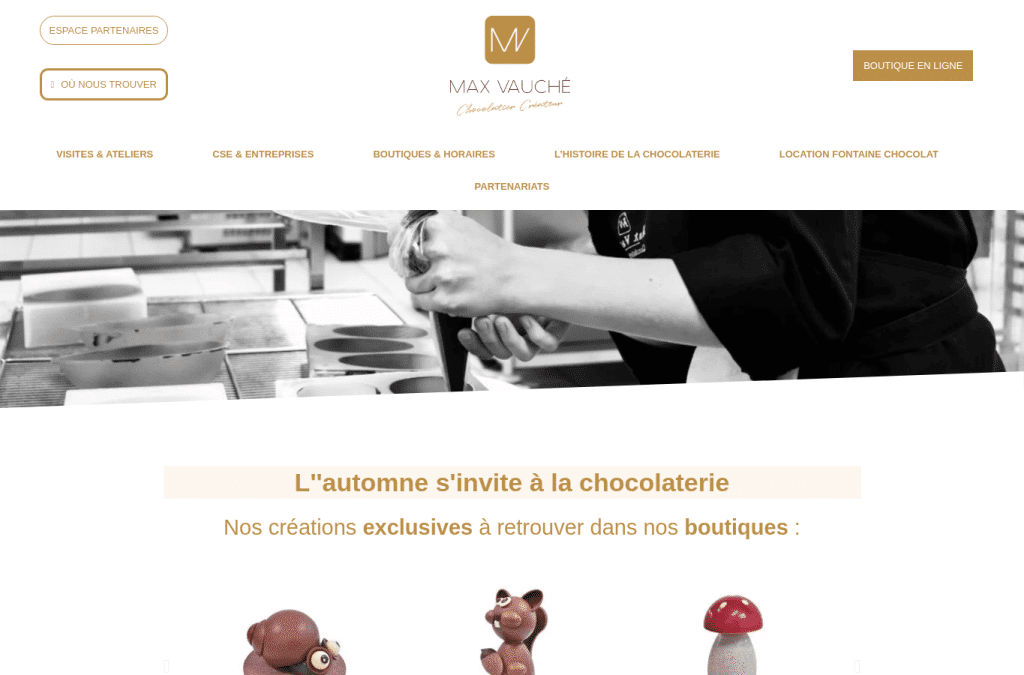 Bildschirmaufnahme von maxvauche-chocolatier.com