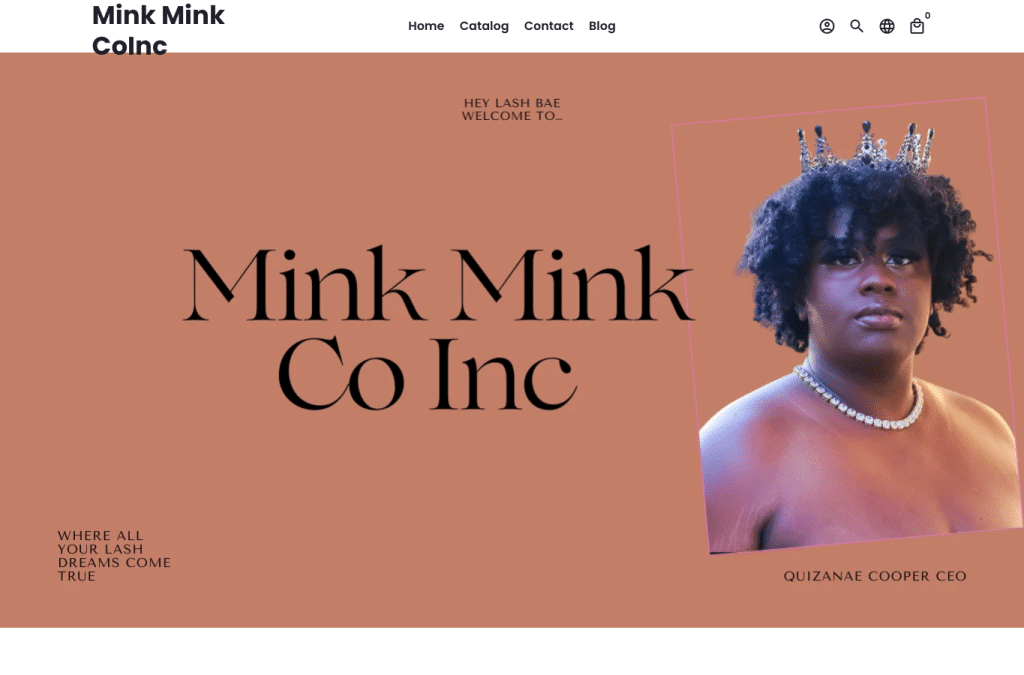 Bildschirmaufnahme von minkminkcoinc.com