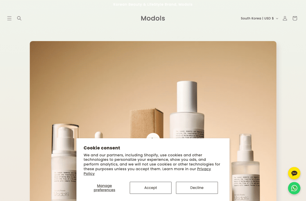 Bildschirmaufnahme von modolsonline.com