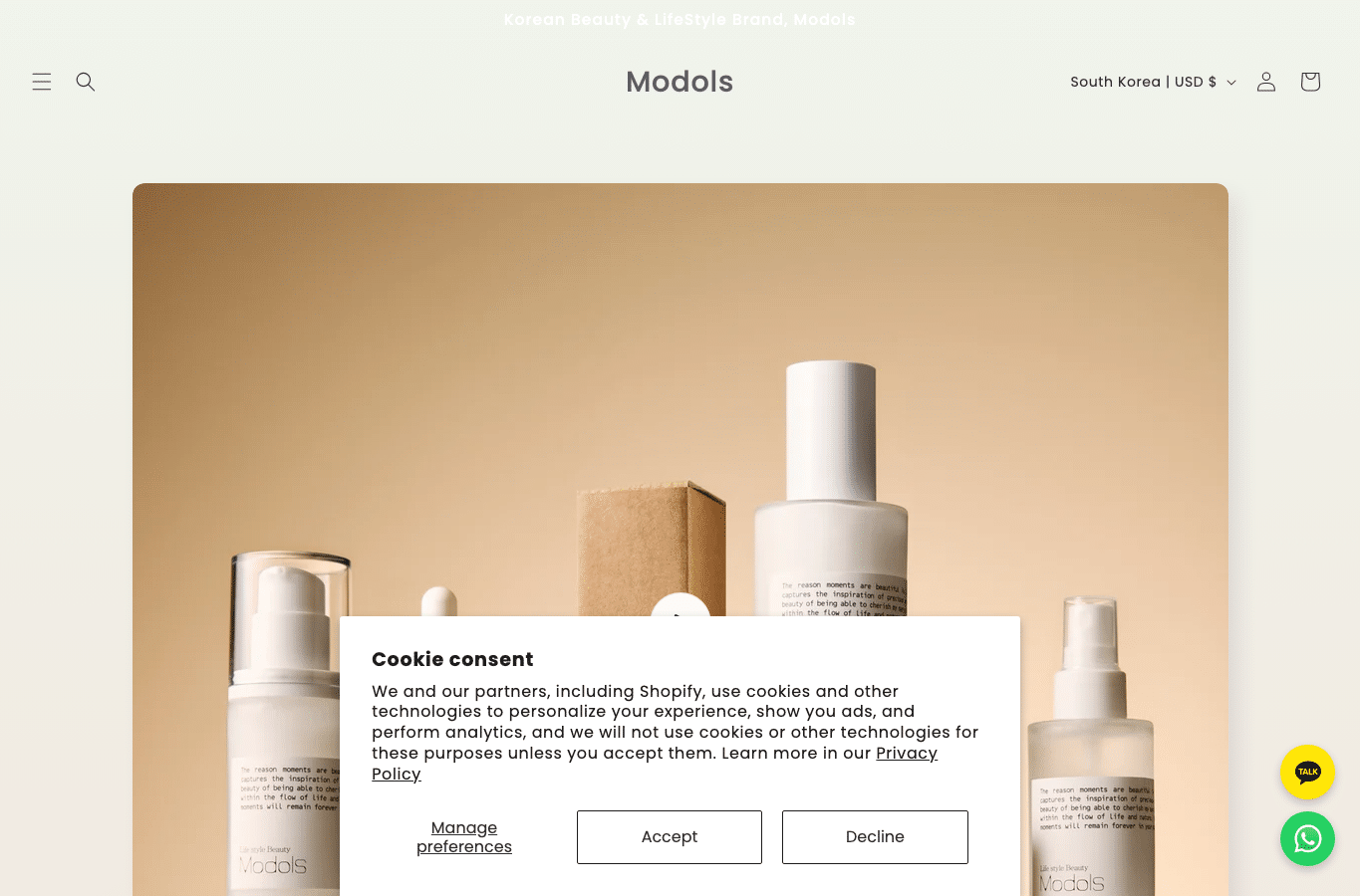 Bildschirmaufnahme von modolsonline.com