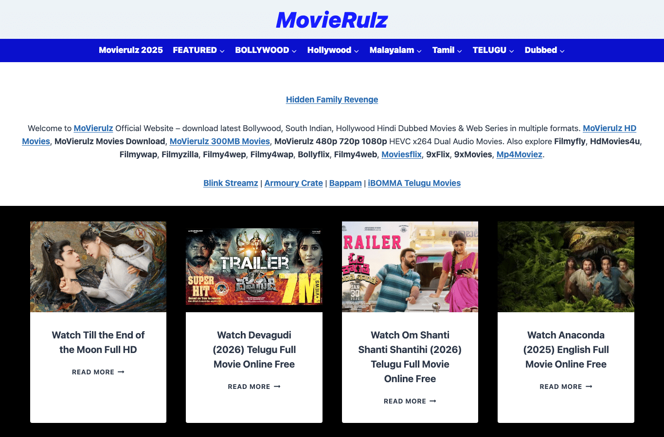 Bildschirmaufnahme von movierulz1.com