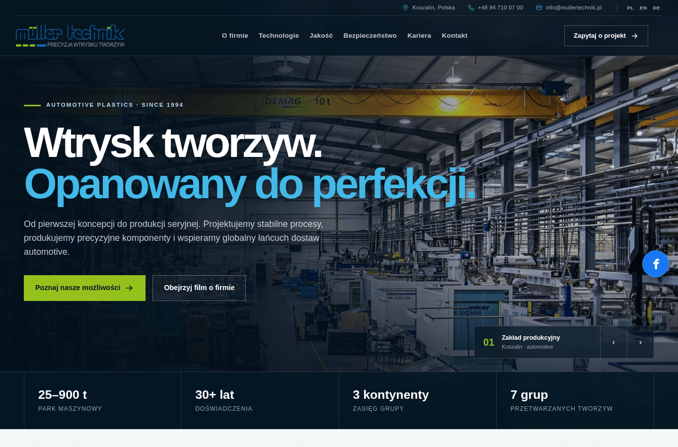 Bildschirmaufnahme von mullertechnik.pl