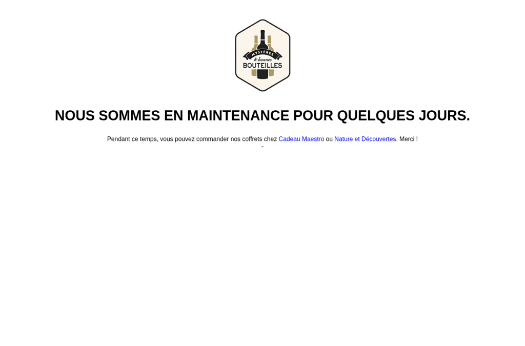 Bildschirmaufnahme von mysteresetbonnesbouteilles.fr