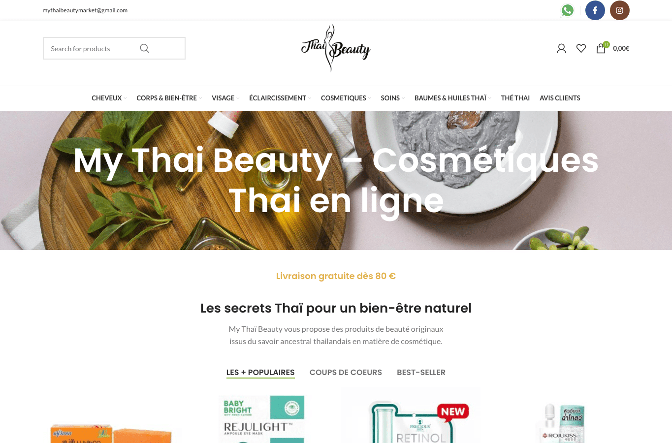 Bildschirmaufnahme von mythaibeautyfr.com