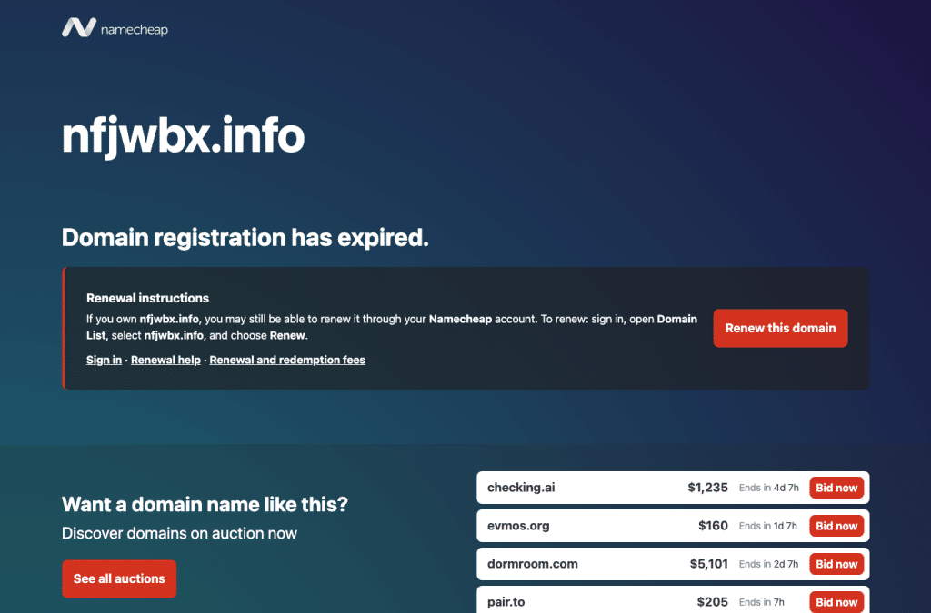 Bildschirmaufnahme von nfjwbx.info