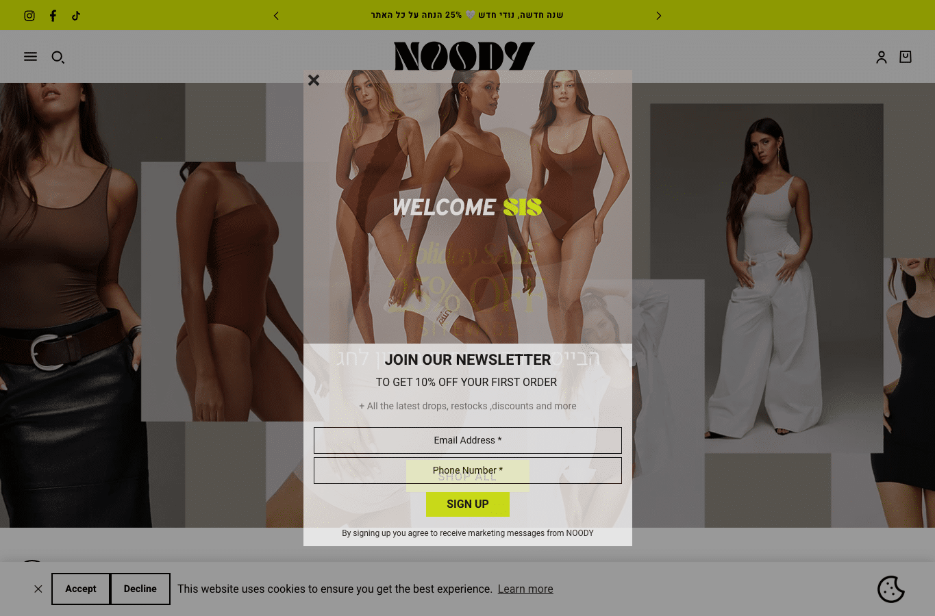 Bildschirmaufnahme von noodyskin.com