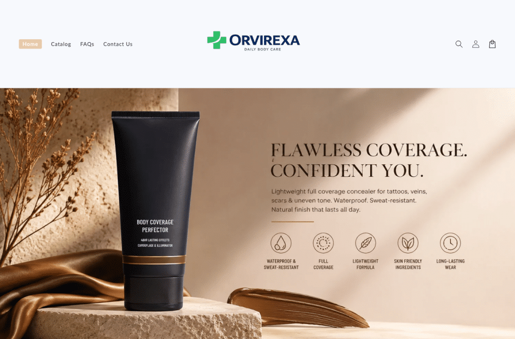Bildschirmaufnahme von orvirexa.com