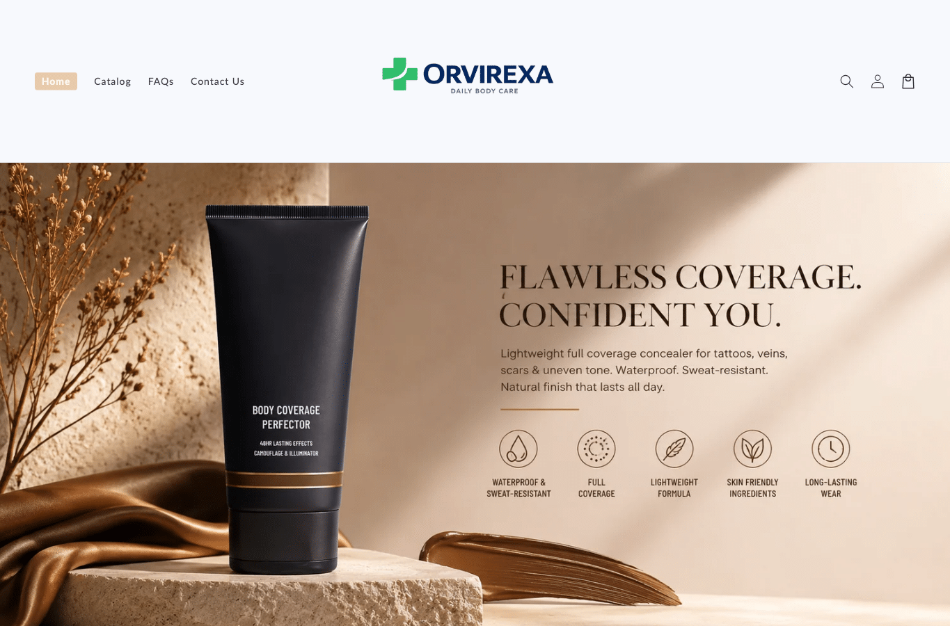Bildschirmaufnahme von orvirexa.com