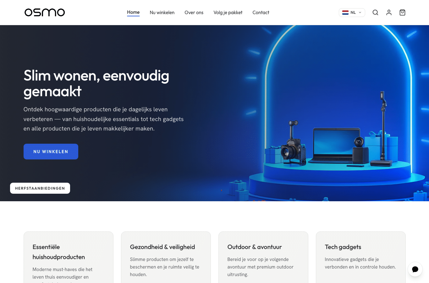 Bildschirmaufnahme von osmo-official.com