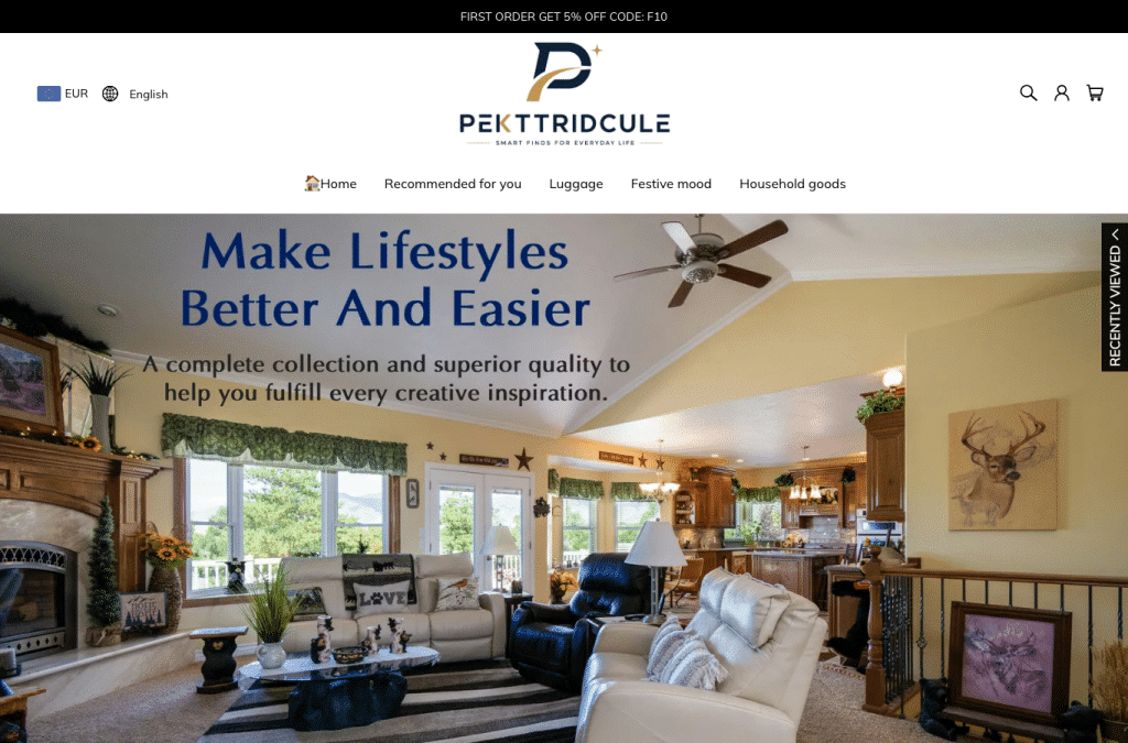 Bildschirmaufnahme von pekttridcule.com