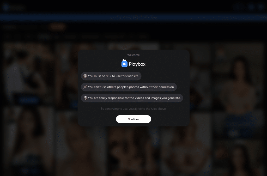Bildschirmaufnahme von playbox.com