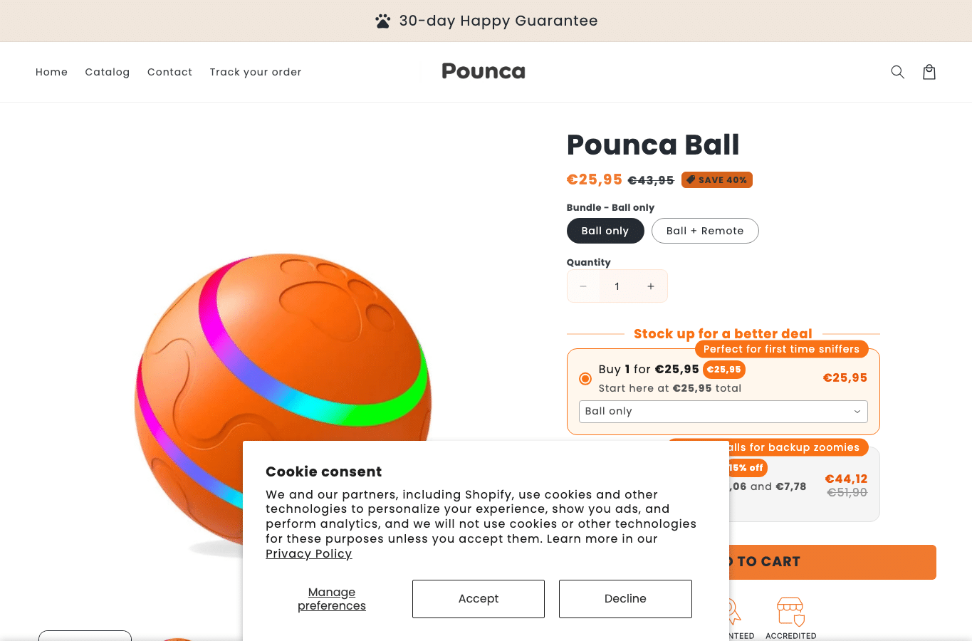 Bildschirmaufnahme von pounca.com