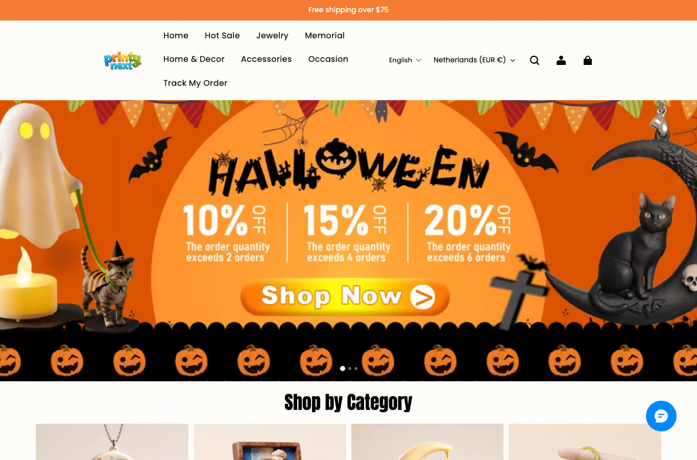 Bildschirmaufnahme von printynext.com
