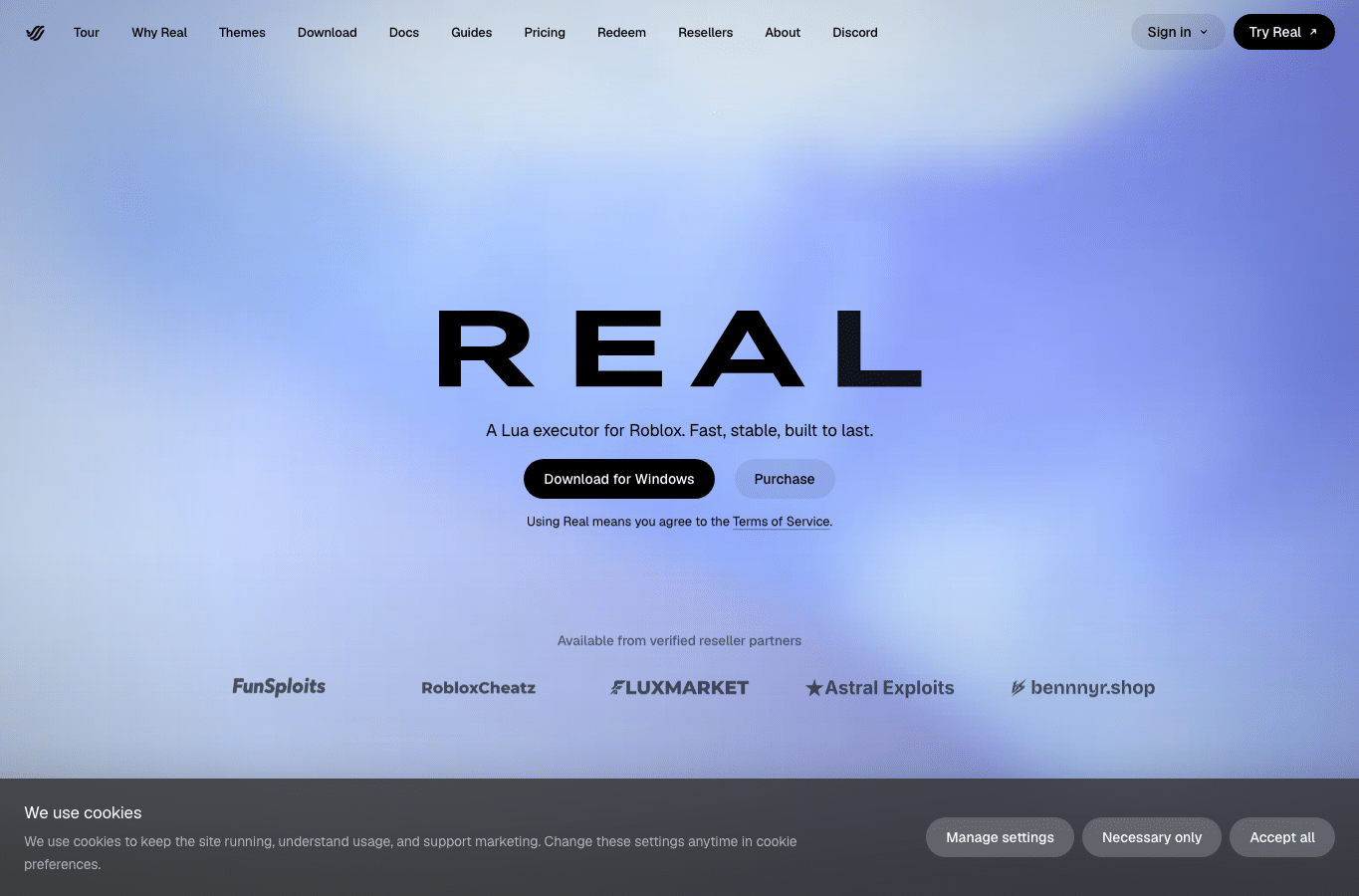 Bildschirmaufnahme von projectreal.gg
