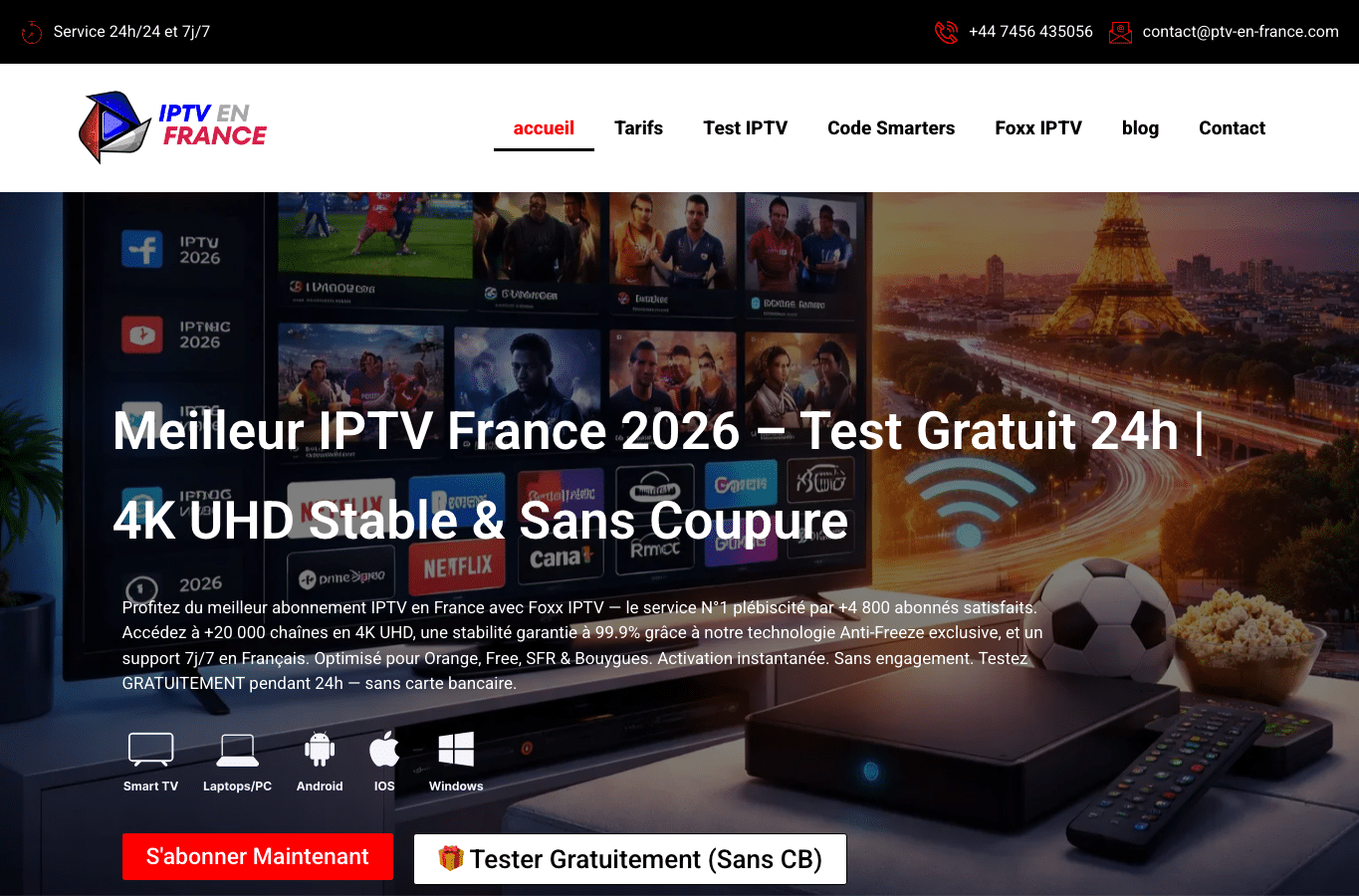 Bildschirmaufnahme von ptv-en-france.com