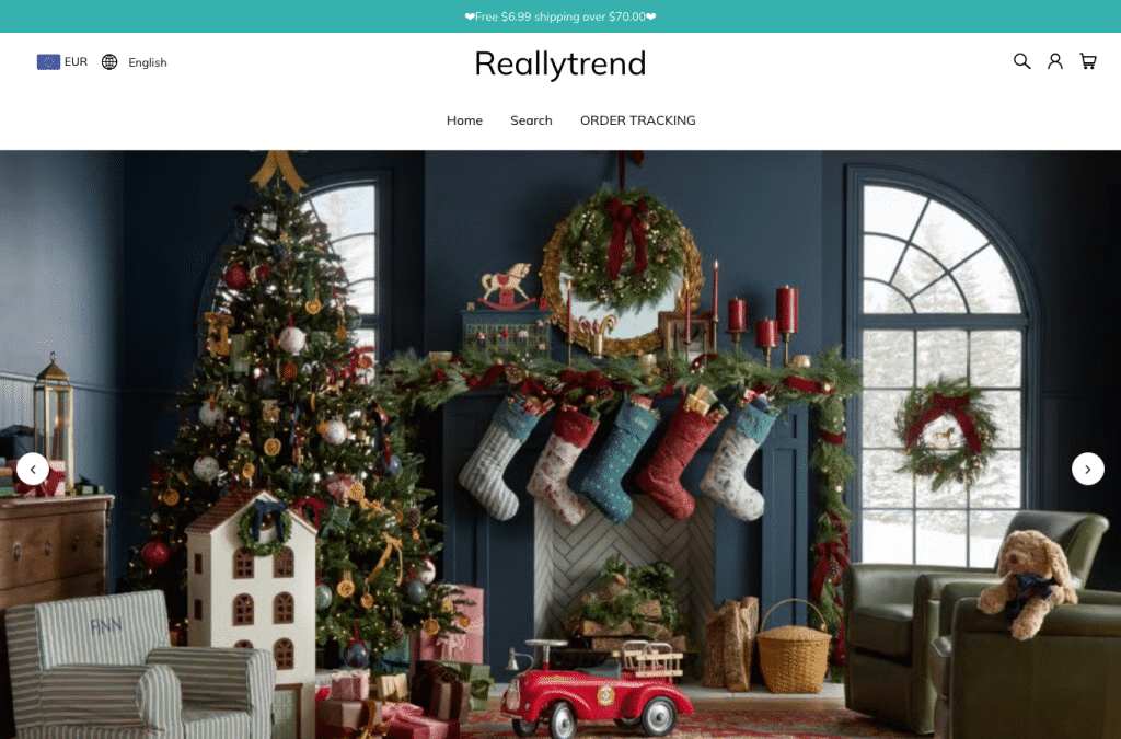 Bildschirmaufnahme von reallytrend.com