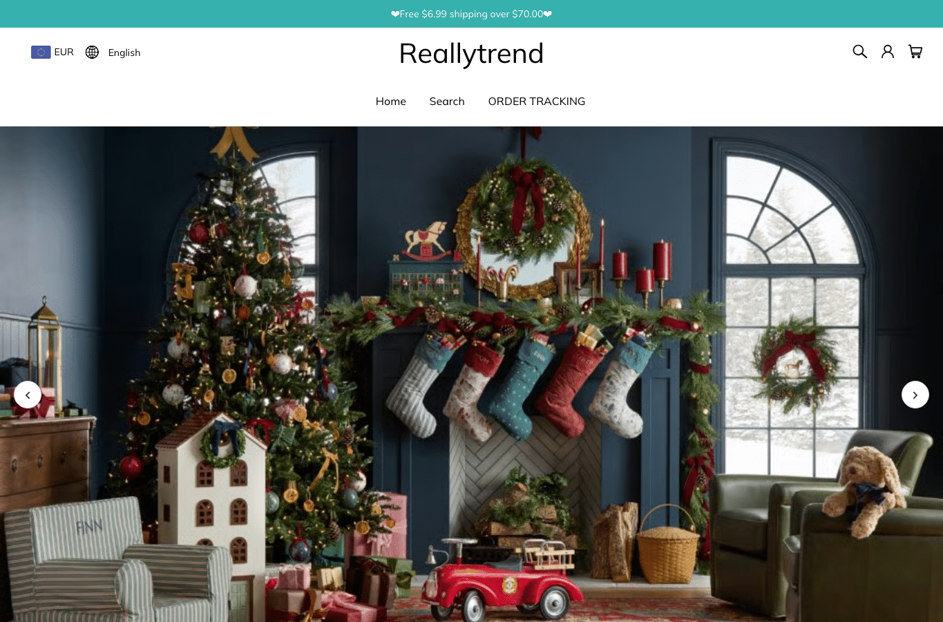 Bildschirmaufnahme von reallytrend.com