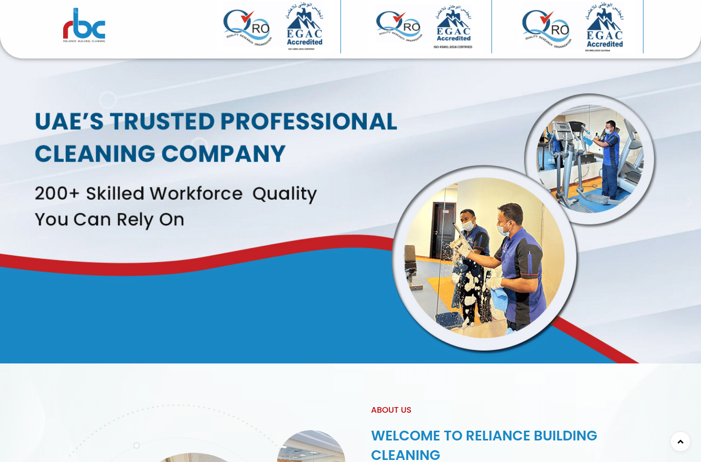 Bildschirmaufnahme von relianceuae.com