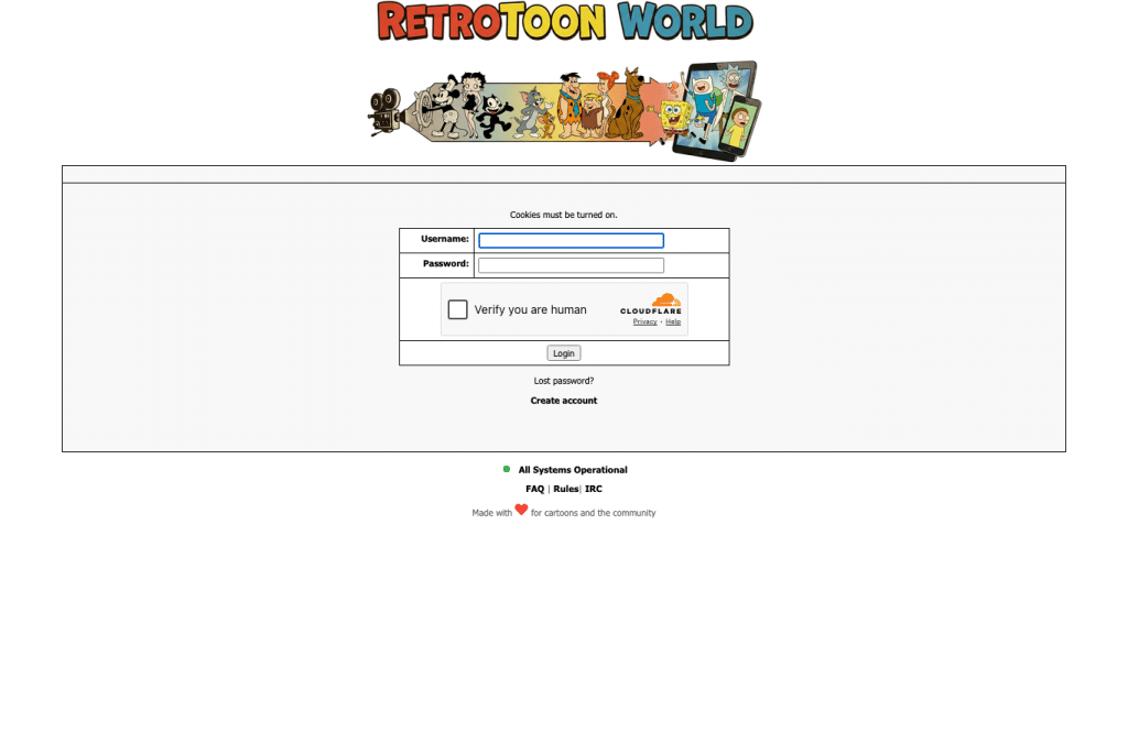Bildschirmaufnahme von retrotoon.world