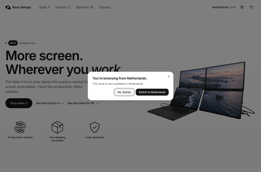 Bildschirmaufnahme von rovesetups.com