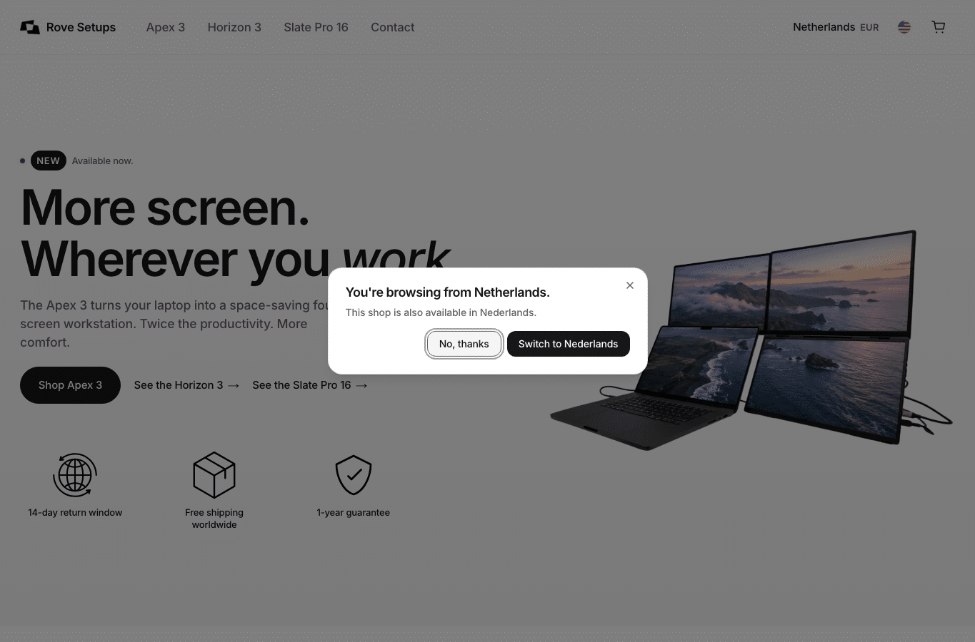 Bildschirmaufnahme von rovesetups.com