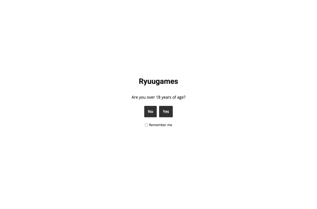 Bildschirmaufnahme von ryuugames.com