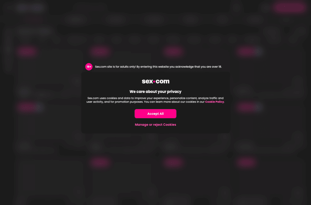 Bildschirmaufnahme von sex.com