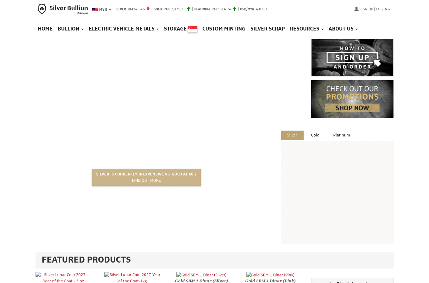 Bildschirmaufnahme von silverbullion.com.my