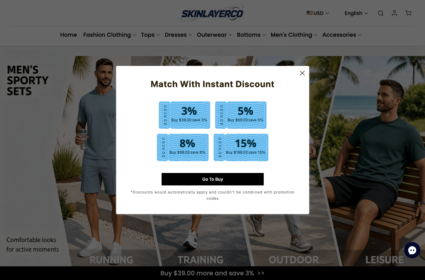 Bildschirmaufnahme von skinlayerco.com