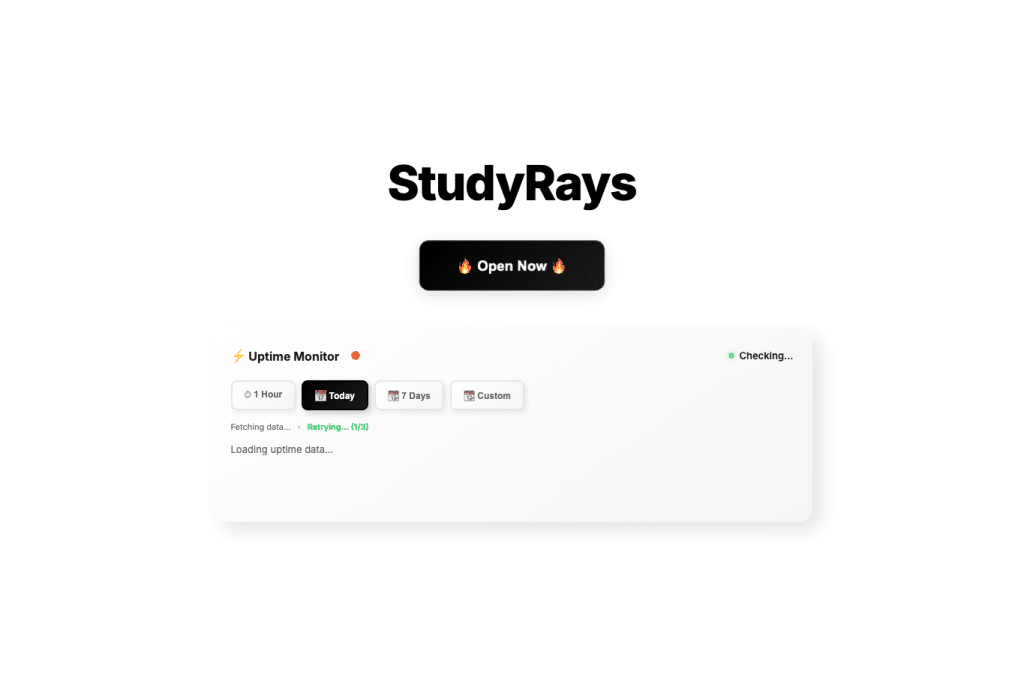 Bildschirmaufnahme von studyrays.cc