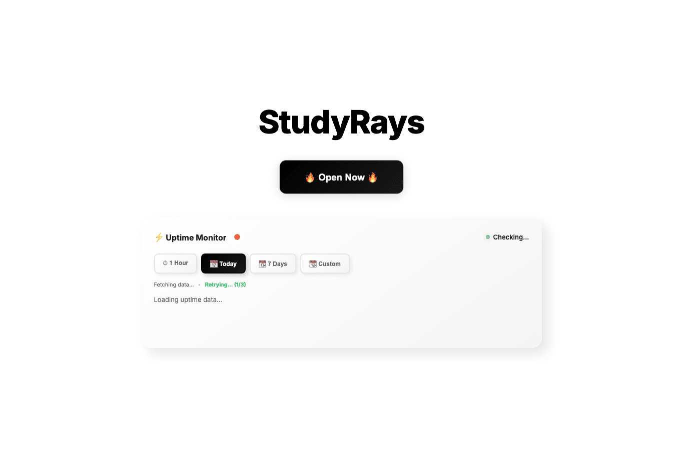 Bildschirmaufnahme von studyrays.cc