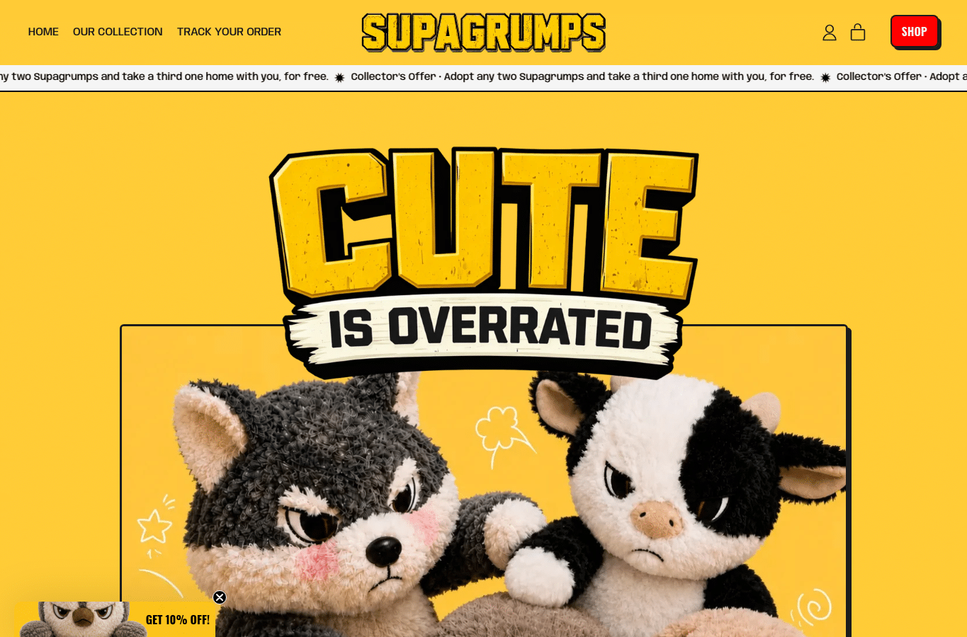 Bildschirmaufnahme von supagrumps.com