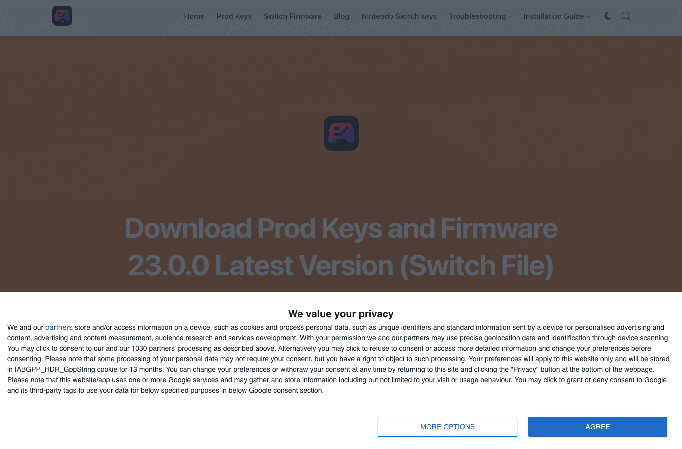 Bildschirmaufnahme von switchkeys.io