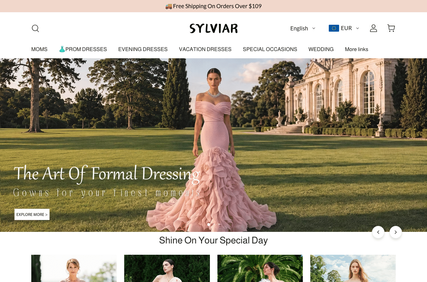 Bildschirmaufnahme von sylviar.com