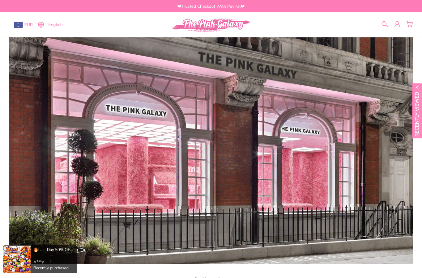 Bildschirmaufnahme von thepinkgalaxy.com