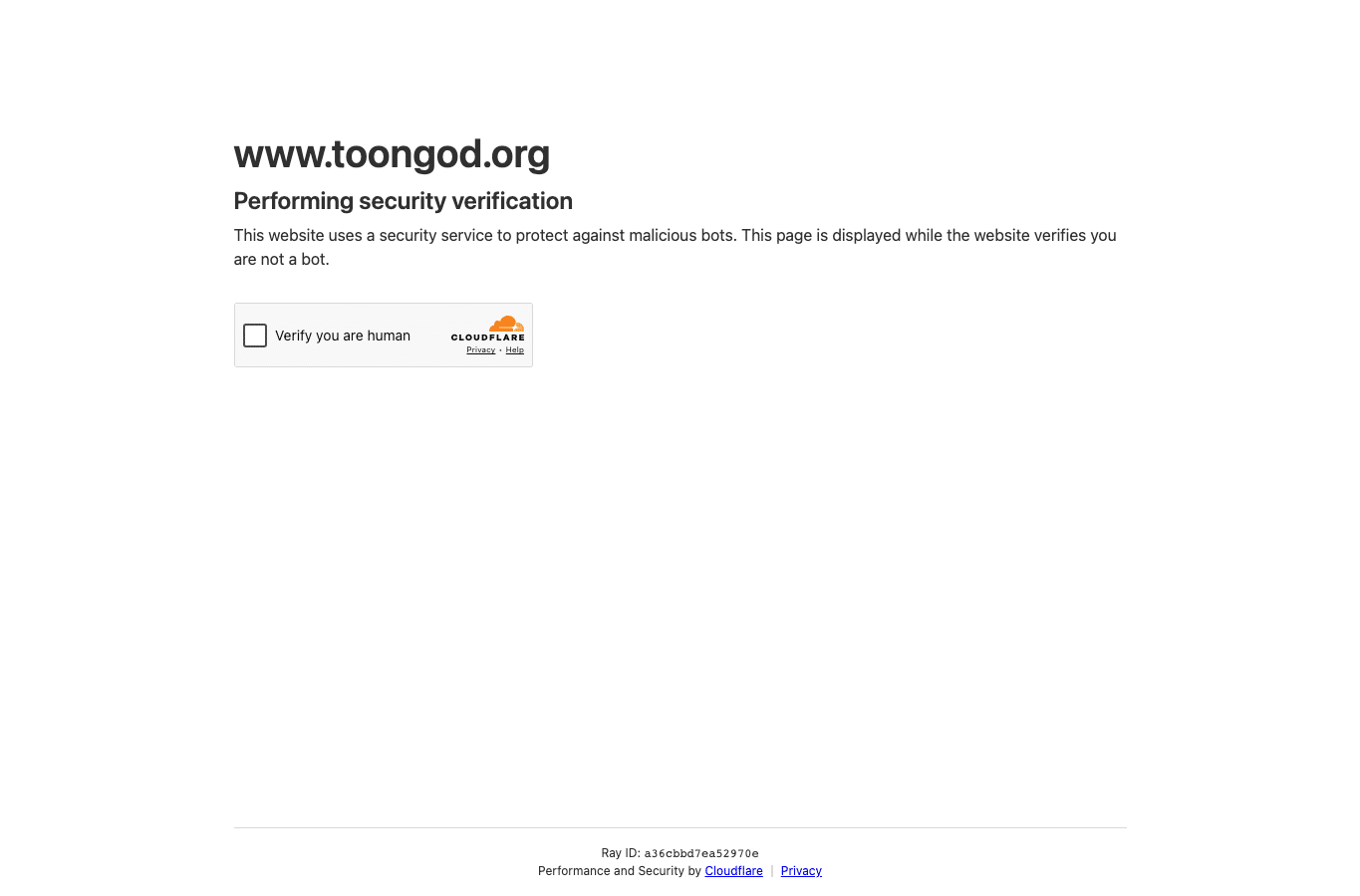 Bildschirmaufnahme von toongod.com