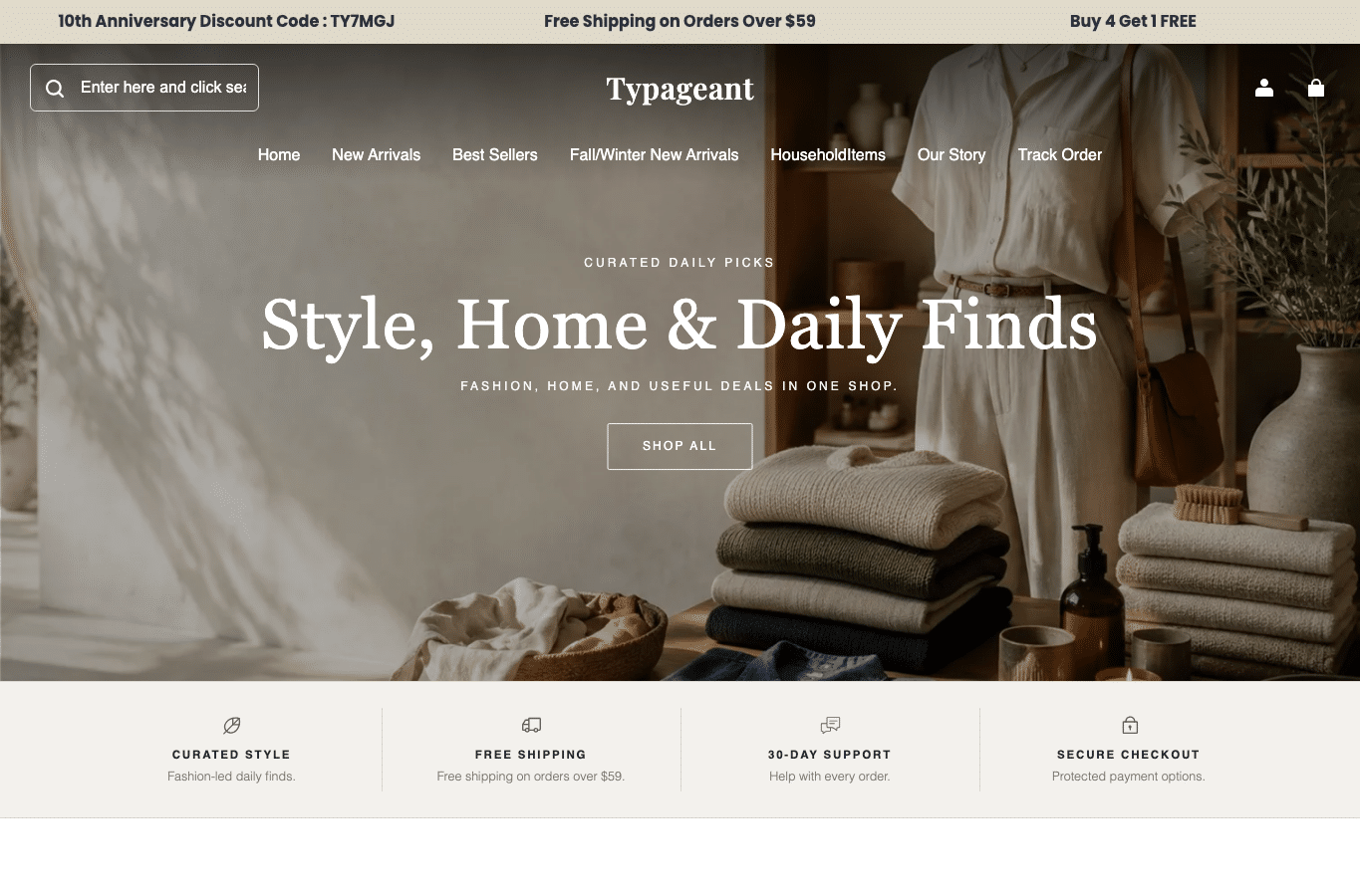 Bildschirmaufnahme von typageant.com