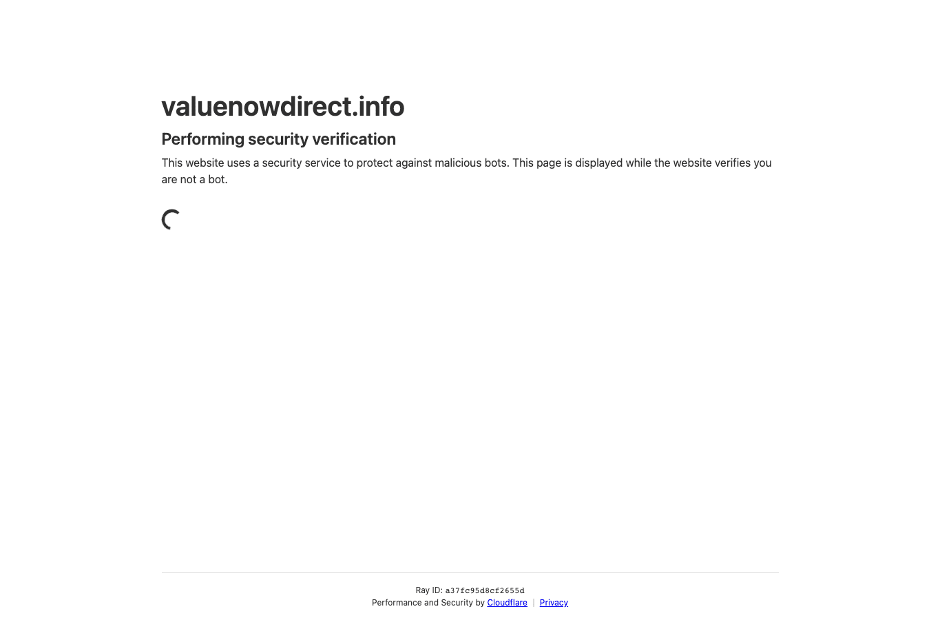 Bildschirmaufnahme von valuenowdirect.info