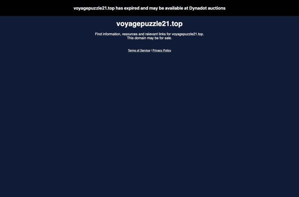 Bildschirmaufnahme von voyagepuzzle21.top