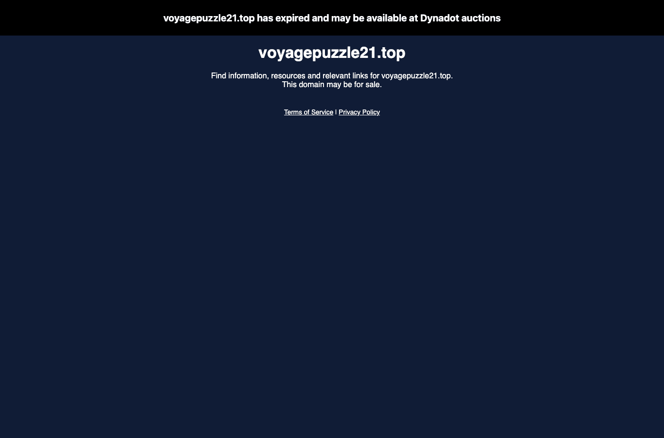 Bildschirmaufnahme von voyagepuzzle21.top