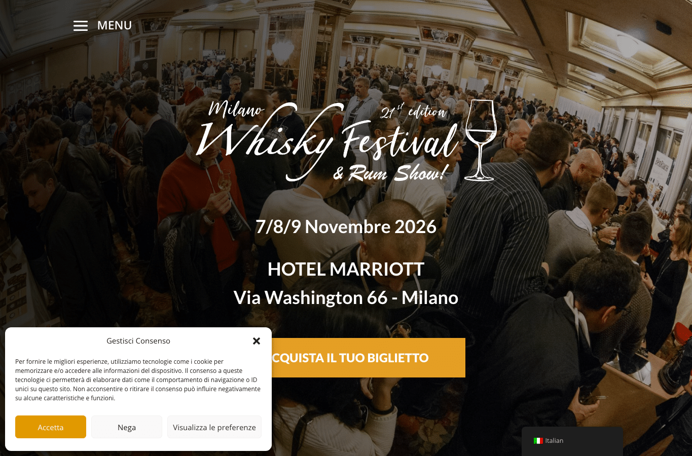 Bildschirmaufnahme von whiskyfestival.it