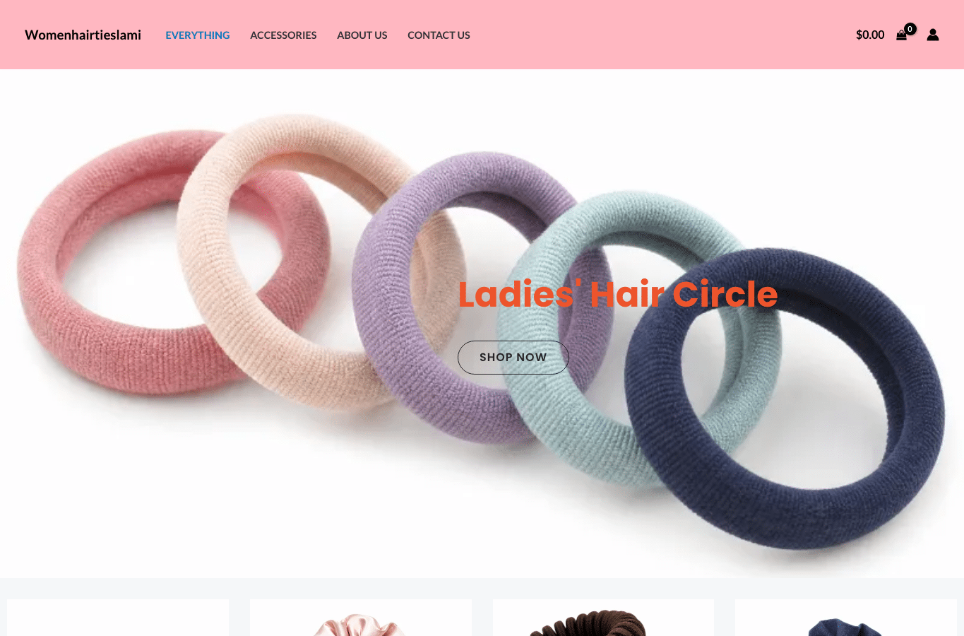 Bildschirmaufnahme von womenhairtieslami.com