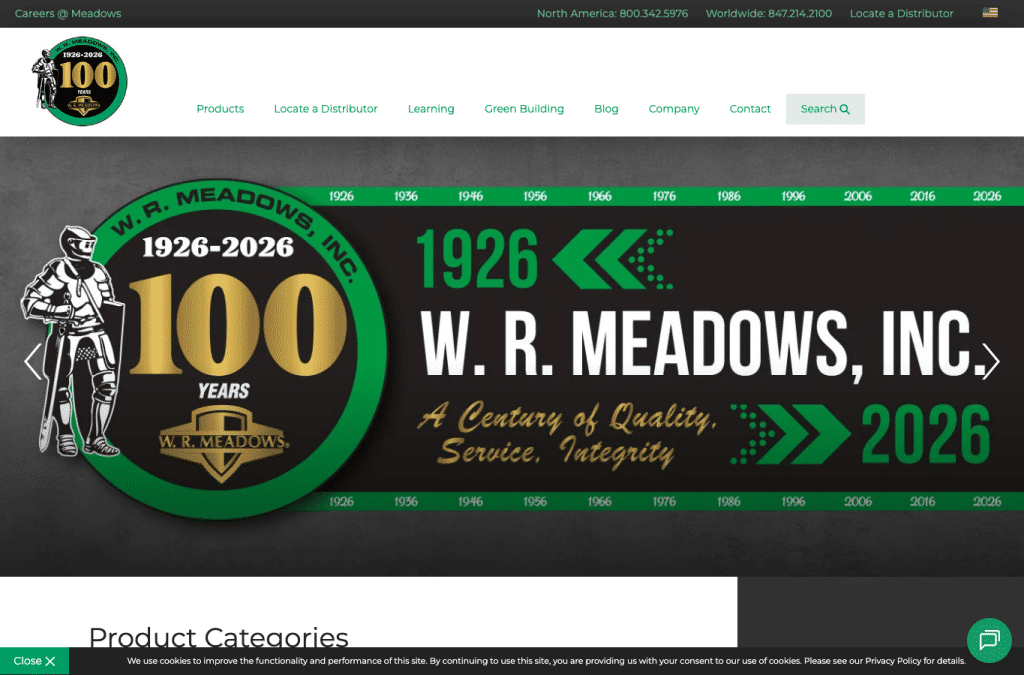 Bildschirmaufnahme von wrmeadows.com